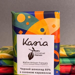 Чорний шоколад 60% з солоною карамеллю